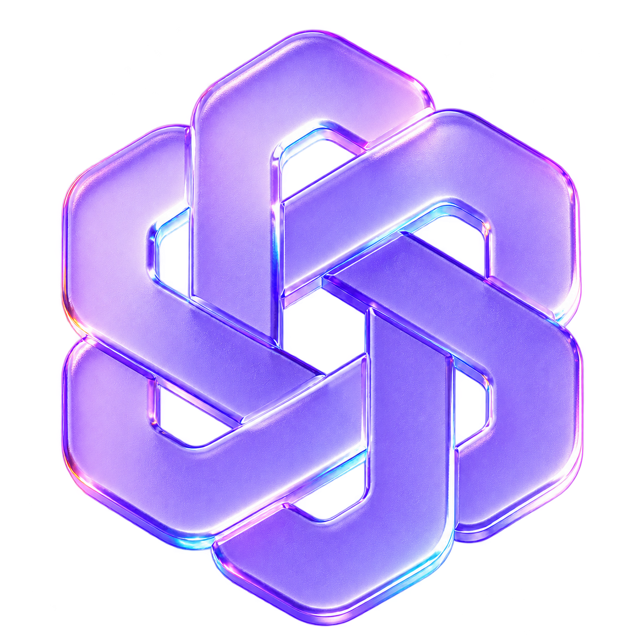 紫色玻璃质感的 Mirra 交织 Logo